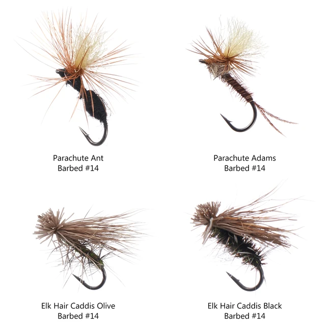 Bassdash Trout Fly Fishing Flies 12pcs Barbed Dry Flies - Fishing Lures -  AliExpress