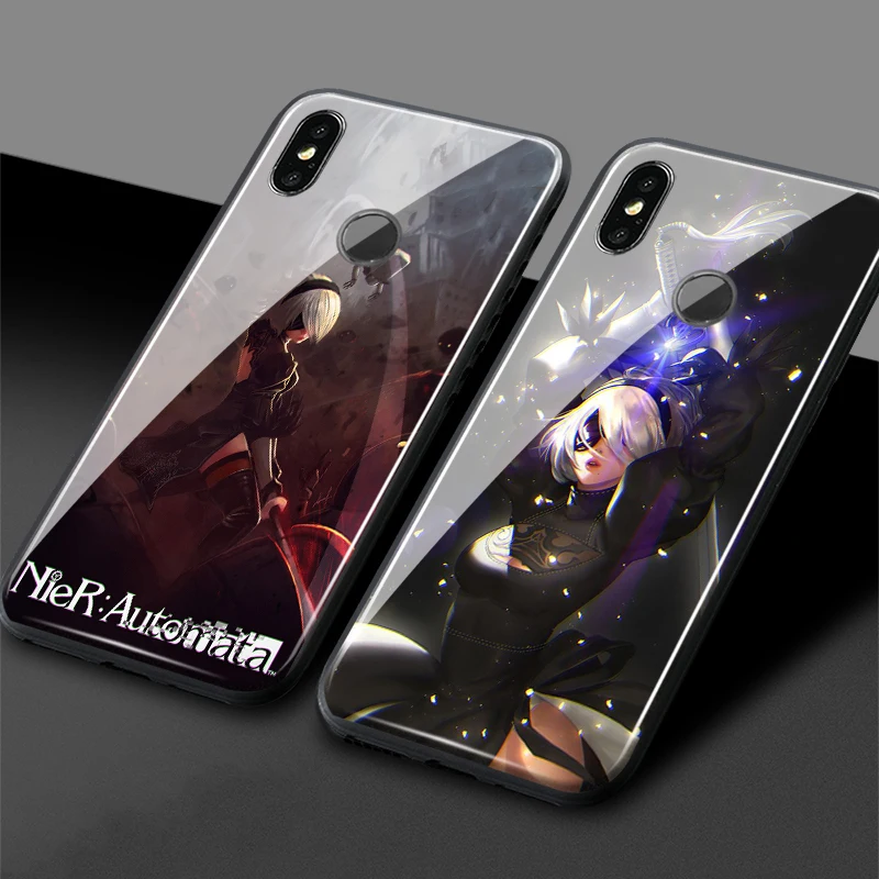 Nier 2B jorha NO.2 type B для Xiaomi mi 8 9 SE mi x 2 2s 3 Red mi Note 5 6 7 8 Pro мягкий силиконовый стеклянный чехол для телефона