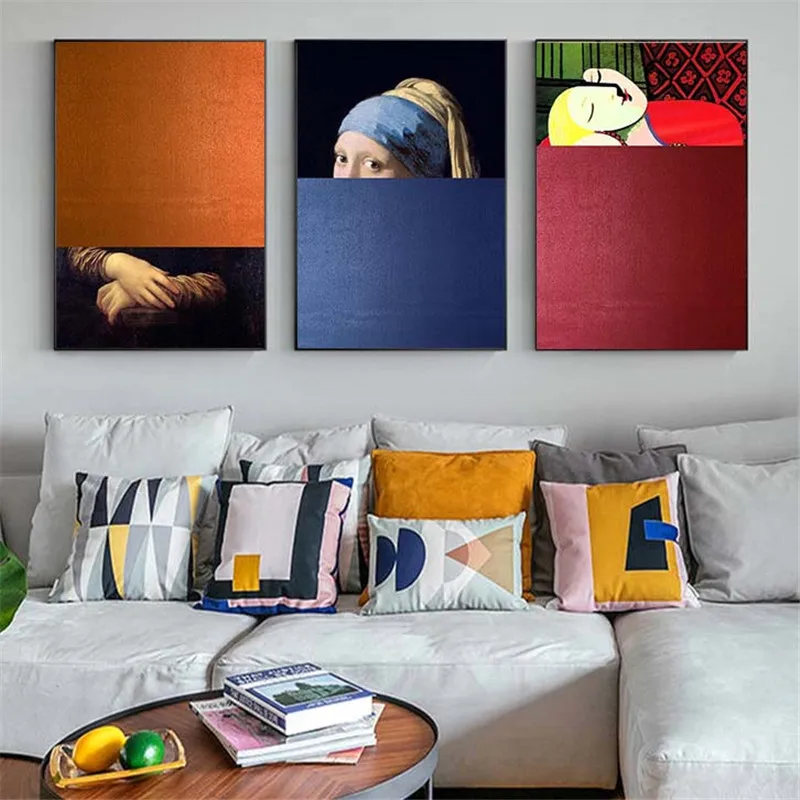 

Mona Lisa Funny Art Canvas Paintings On The Wall Art Posters And Prints Classical Famous Art Pictures For Living Room Cuadros