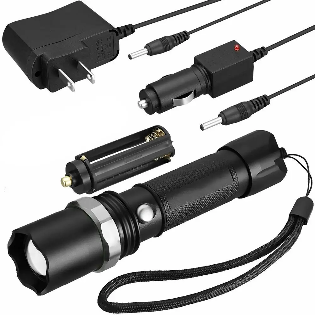 

Zoomable Bright T6 LED Dimmable Flashlight Outdoor Hiking Cycling Bright Zoomableb Torch Lamp