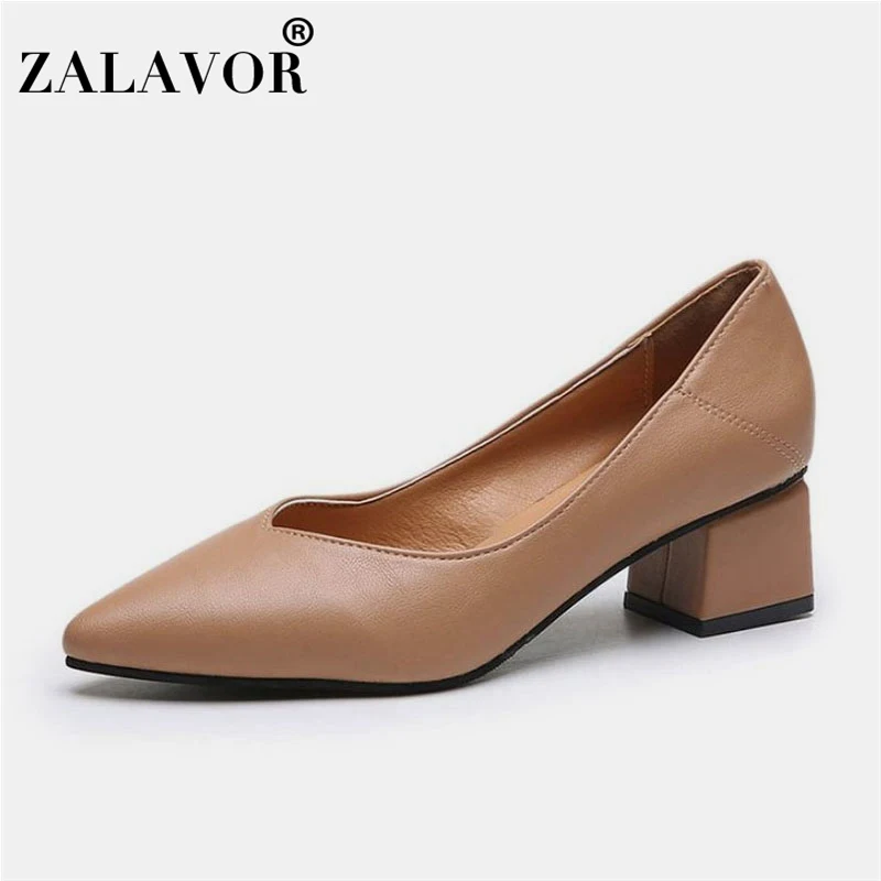 

ZALAVOR 4 Color Office Ladies Pumps Hot Sale Spring Party Wedding High Heel Shoes Woman Pointed Toe Retro Pumps Size 35-40