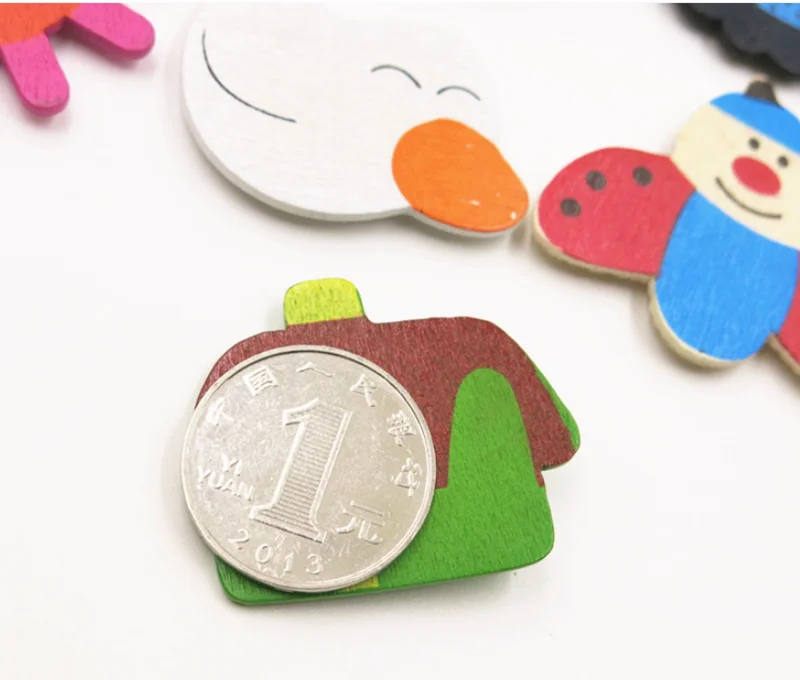 1 шт. деревянные магниты на холодильник наклейки на холодильник животные Мультяшные красочные детские игрушки для детей детские развивающие игрушки скидка 40