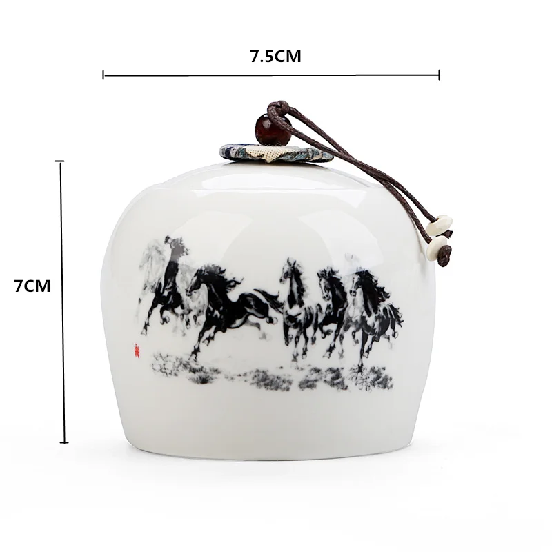 Ландшафтная живопись чайная банка для сахара фарфоровая хранения кухонные