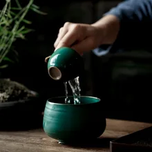 KitchenAce Керамический Китайский Чайный набор кунг-фу для мытья чая, гагетс и инструменты для чайной церемонии, аквариум для рыбы, цветы для дома, сада, чайник для мытья чая, Gaget