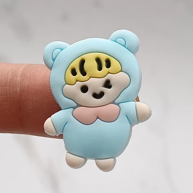 Novelty Design Cartoon With You PVC Shoe Charm Accessories Funny Diy Shoe Buckle Decor Fit Pins Croc Charms JIBZ Kid Party Gift H