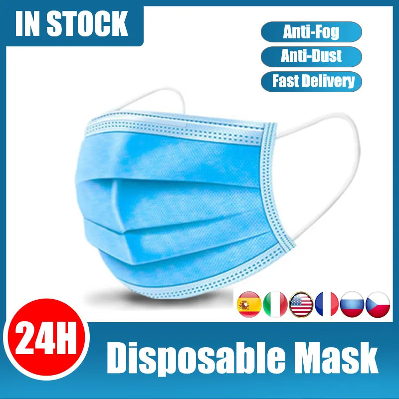 

qualified Disposable 500PCS Mask Face Masks Express Delivery With Earmuff PM2.5 With Free Shipping Protect Health Respirator bj