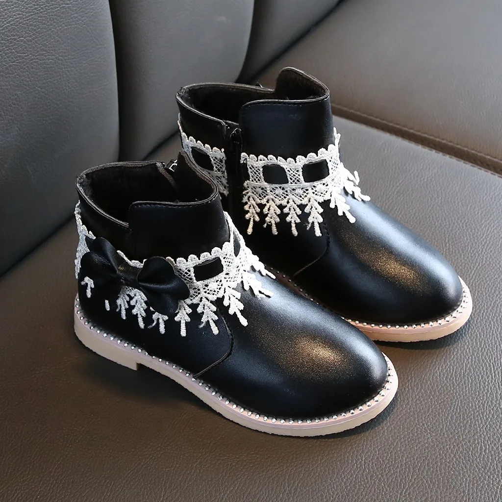 JAYCOSIN детские зимние сапоги младенец дети девочки Бант бабочка принцесса обувь ботинок детей Высокое качество кожаная обувь