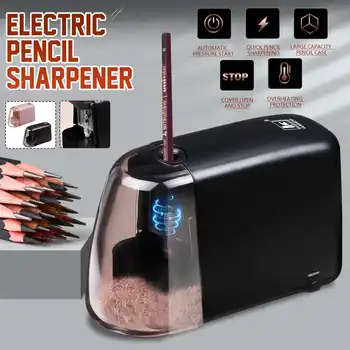 

Electric Auto Pencil Sharpener Fast SharpenSchool Sharpener Stationery for Pencils Colored Pencils Battery Powered for Kids