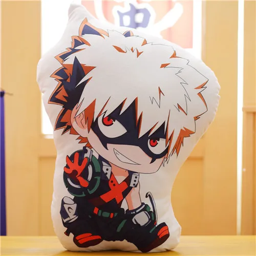 1 шт/40 55 см персонажей из аниме Bakugou Katsuki Todoroki шото haku укрепить плюшевые Boku без Hero Академия подушка мультфильм игрушки - Цвет: Sky Blue