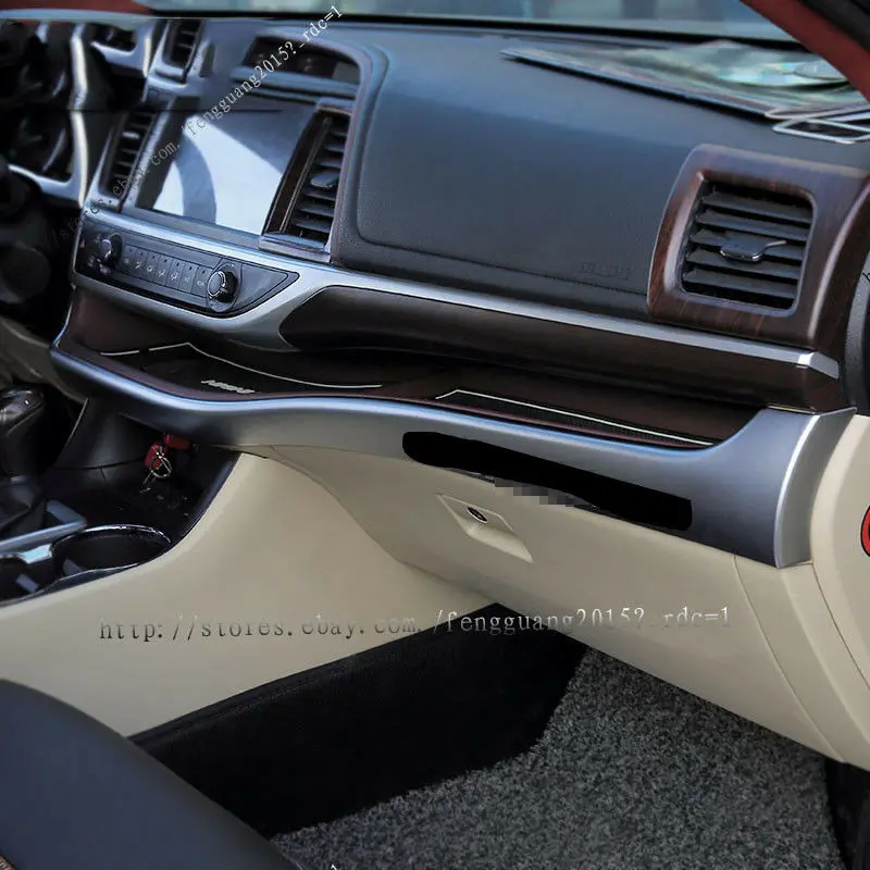 Для Toyota Highlander- ABS Хромированная центральная консоль декоративные полосы 1 шт. модификация автомобиля аксессуары