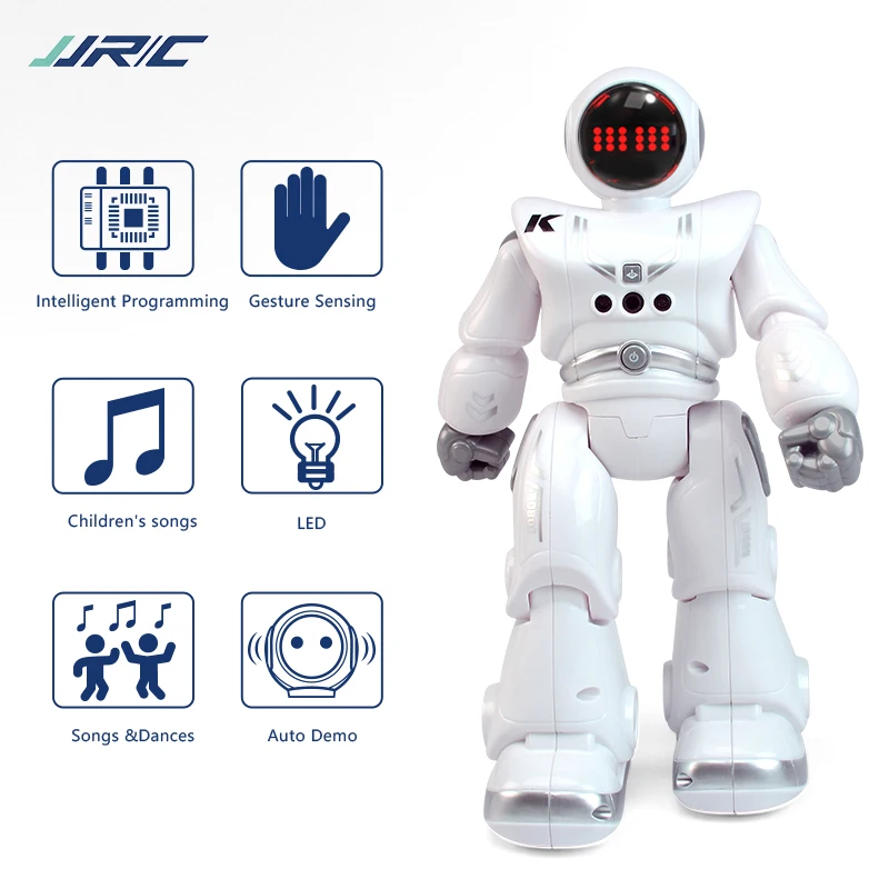 JJRC R18 Intelligent RC Robot 2.4G Gesture Sensor Smart Programming Automatic Presentation Toys Dance Music Songs Lighting | Игрушки и