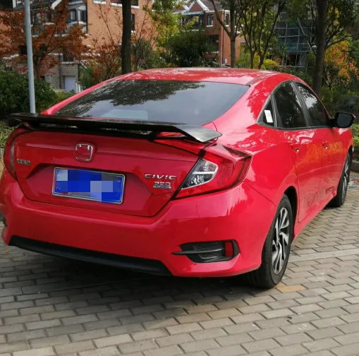 Для honda civic губ задний спойер- стиль большой спойлер праймер или черный белый цвет краска АБС высококачественный спойлер
