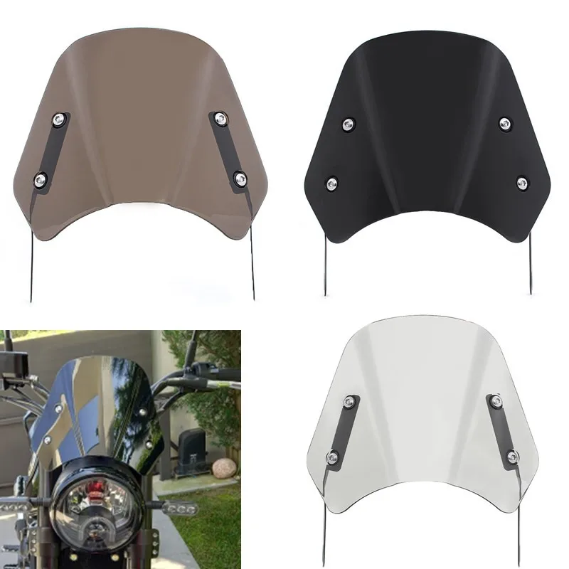 

Universal Motorcycle Accessory Windshield Wind Deflector Windscreen Fairing For Harley Honda Yamaha Suzuki Cafe Racer Moto