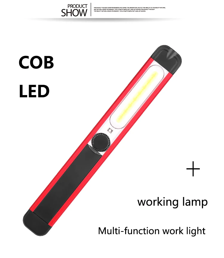 Супер яркий светодиодный COB рабочий светильник USB Перезаряжаемый белый или красный флэш-светильник Магнитный фонарь F светильник встроенный аккумулятор ручная лампа