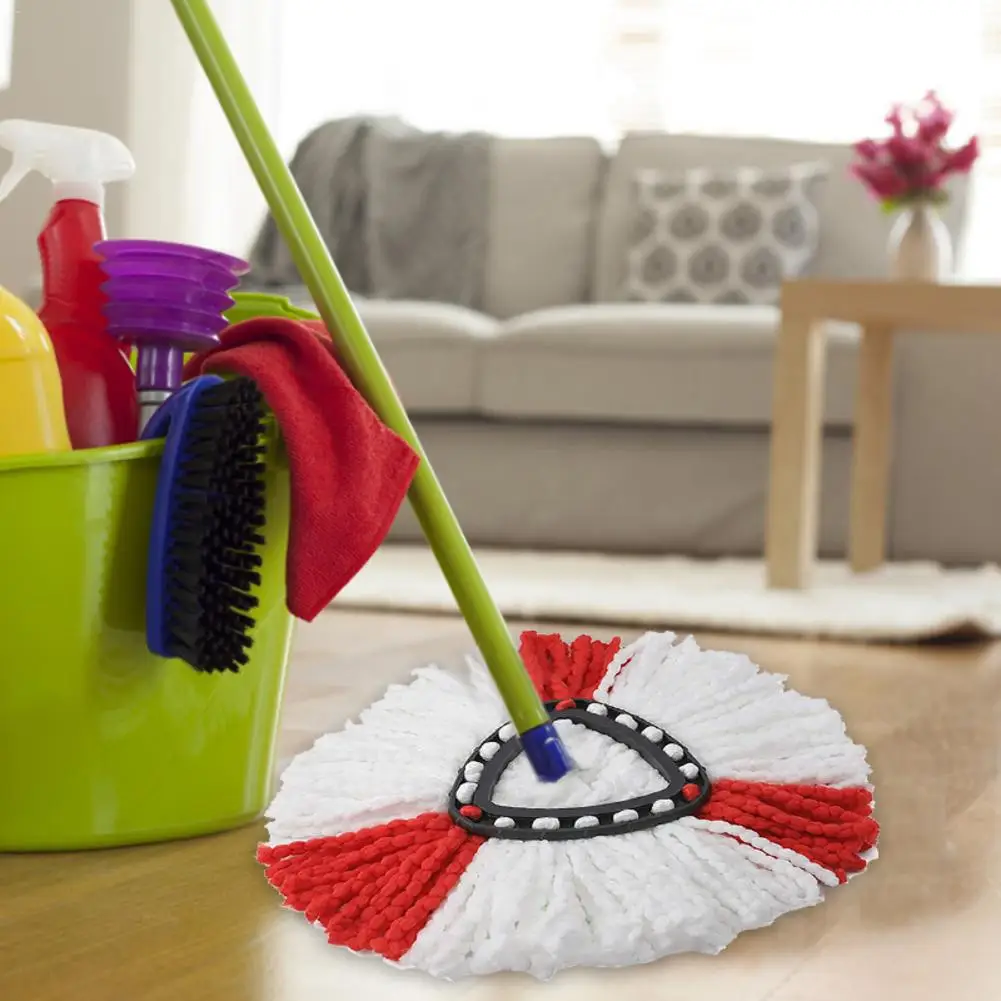 Triangular Rotating Mop Head Suitable for O-cedar Mop Replacement Head Cotton Yarn Head Microfiber Mop Refill Easy Cleaning Mop