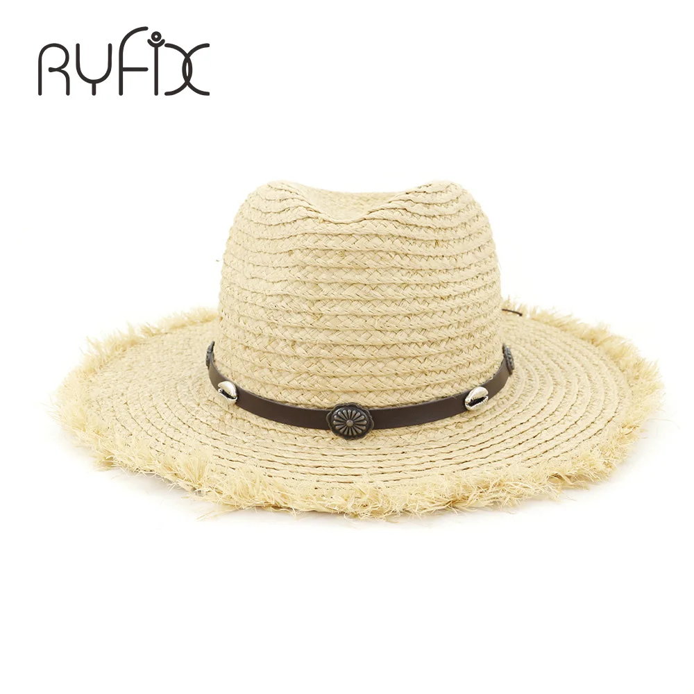 

Girls spring summer new laffey straw hat ladies outdoor travel travel sunscreen cap HA73