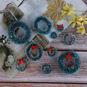 

New Arrival 1:12 Scale Dollhouse Miniature Christmas Wreath Garland Christmas Ornaments Dolls Accessories 5Pcs/set