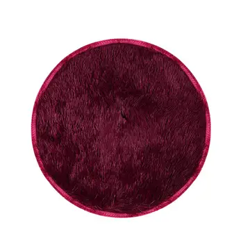 

1PC 60 x 60cm Pets Plush Cushion Home Round Warm Cushion Fashion Circle Pets Mat Dog Cat Bed Supplies (Claret)