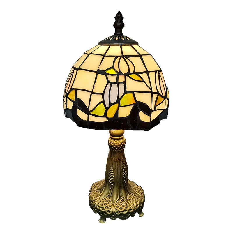 Европейская маленькая настольная лампа в виде тюльпана 8 дюймов старинный ночник