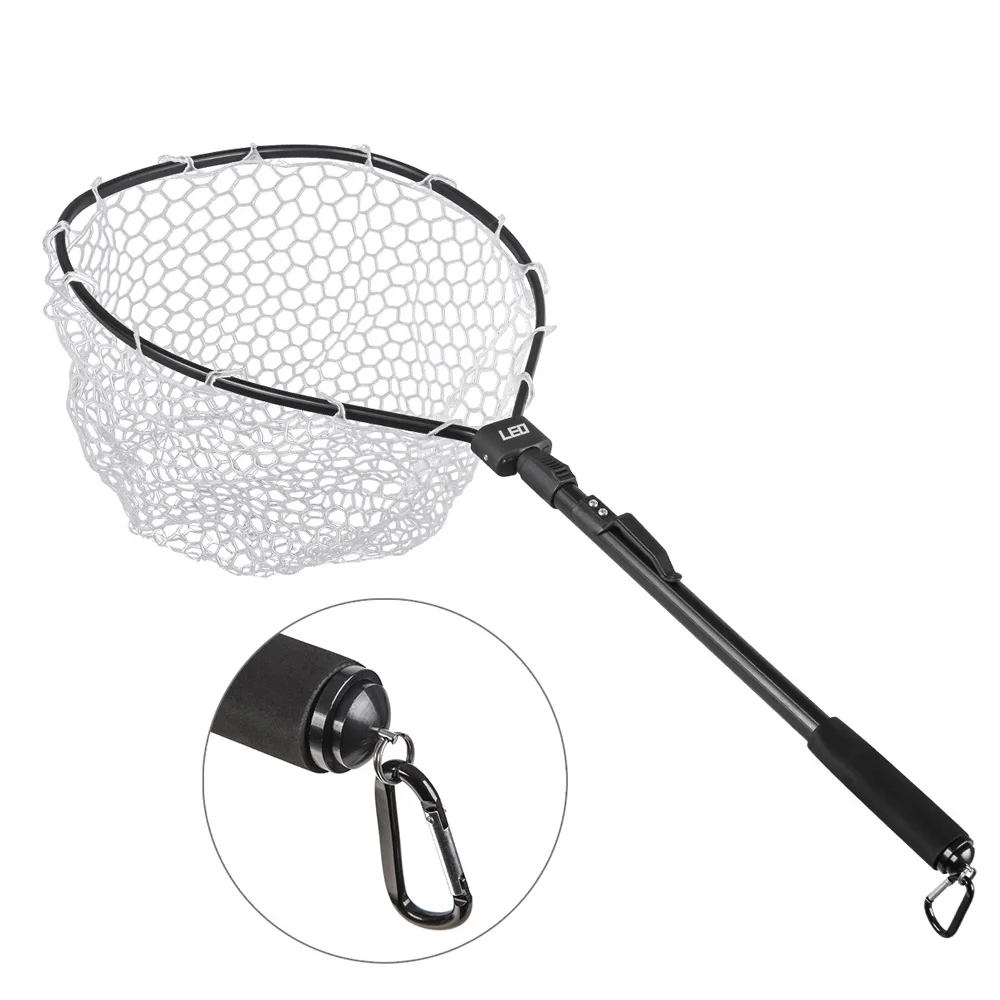 JIMITU Aluminum alloy frame Pole Ruber net bag Black fast folding and portable fishing | Спорт и развлечения