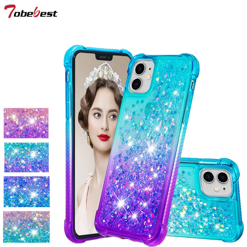 Shockproof Shining Diamond Liquid Glitter Case For iPhone 11 Pro XS MAX XR X 8 7 6S 6 Plus Dynamic Quicksand Star Silicone Cover |