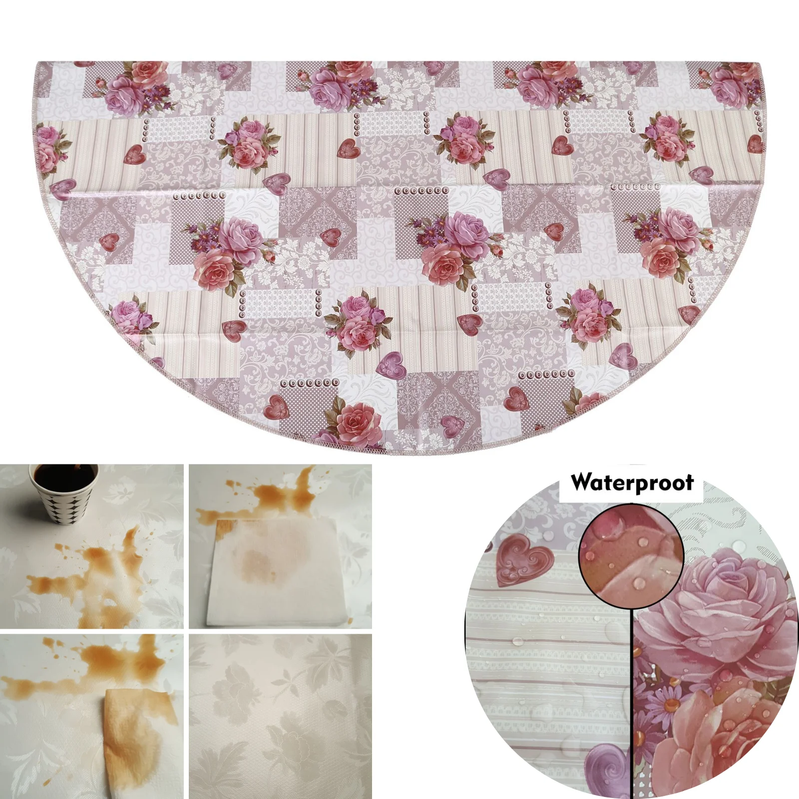 Decoser Heavy Duty Flannel Backed Vinyl Tablecloth with Flannel Backing