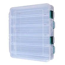 Рыболовная коробка, прозрачная двухсторонняя пластиковая приманка, чехол для ловли нахлыстом, контейнер для хранения рыболовных снастей, принадлежности для рыбалки, аксессуары