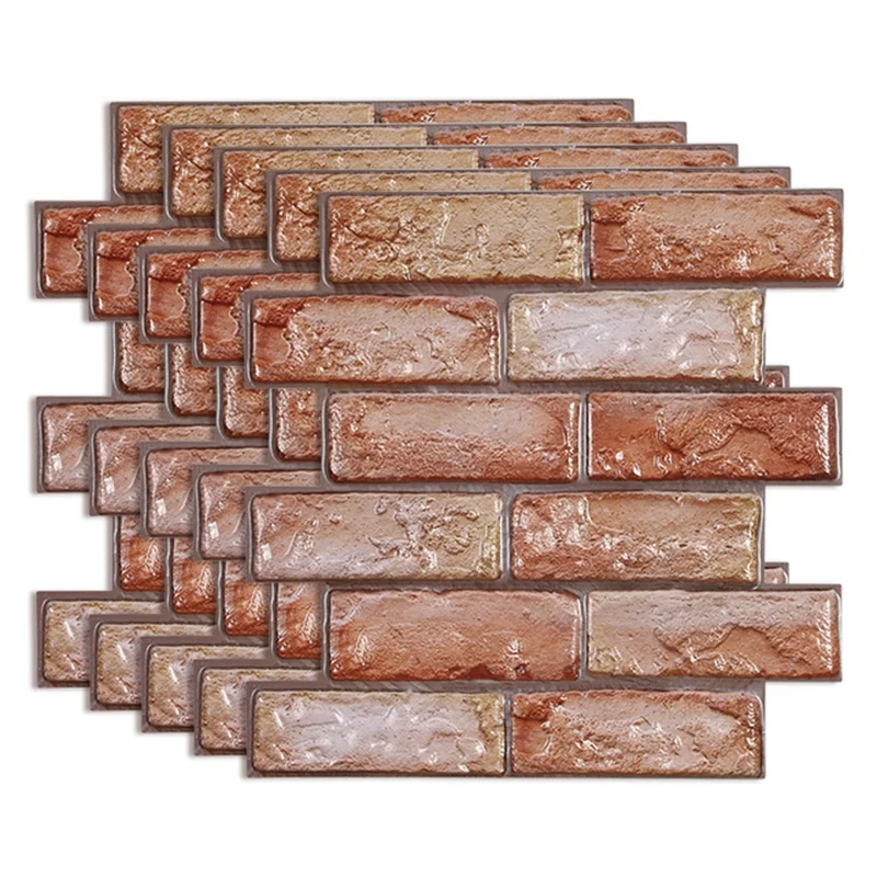 3D Stone Picture Brick Wall Paper Sticker Kitchen Bathroom Home Waterproof PVC 