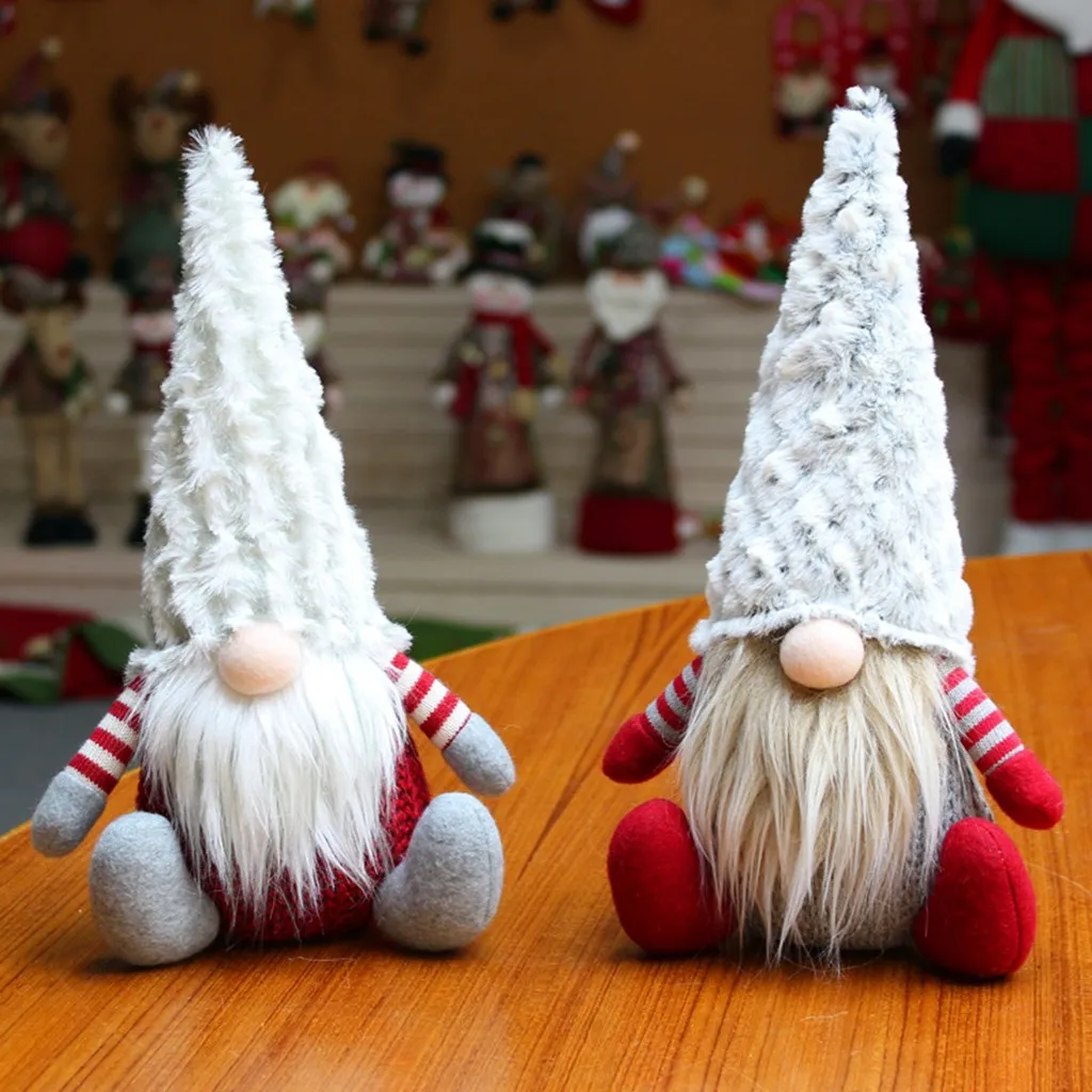 

Christmas Gnome Santa Cloth Doll Birthday Present Christmas Holiday Decoration for Home Swedish Figurines Cute Funny Dropship /d