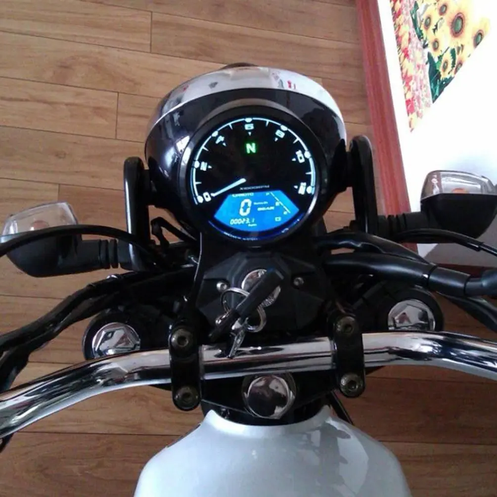 Motorcycle Meter LED digita Indicator light Tachometer Odometer Speedometer Oil Meter Multifunction With night vision dial