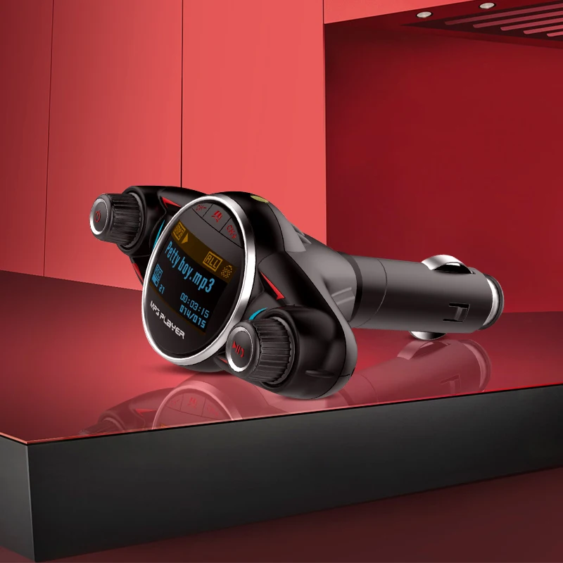 Newest Bluetooth Car FM Transmitter Audio Adapter Receiver Wireless Handsfree MP3 Player Car Kit Cha (3)