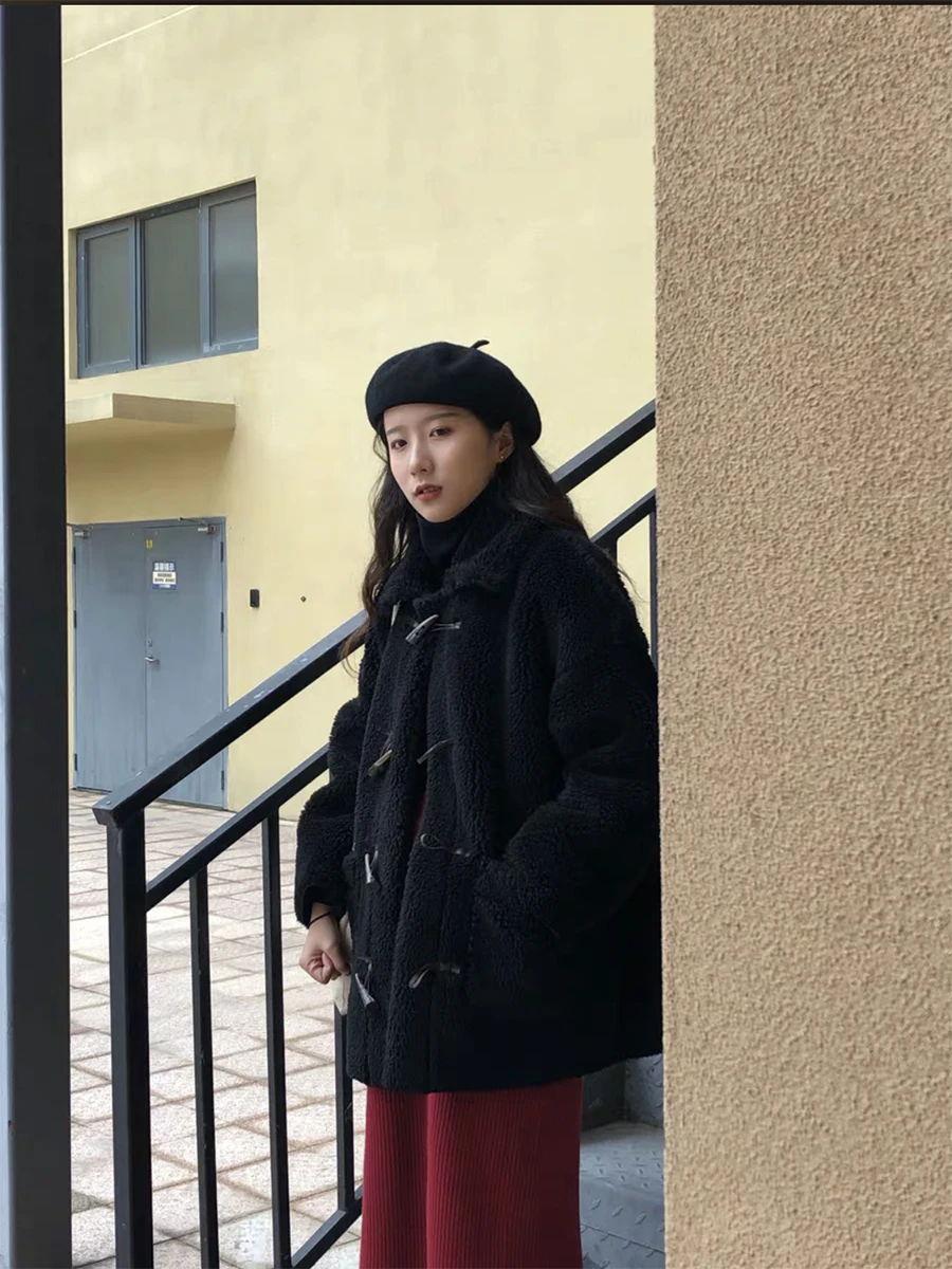 Новинка 2020 осенне-зимняя женская теплая мягкая куртка из овечьего меха Fuax