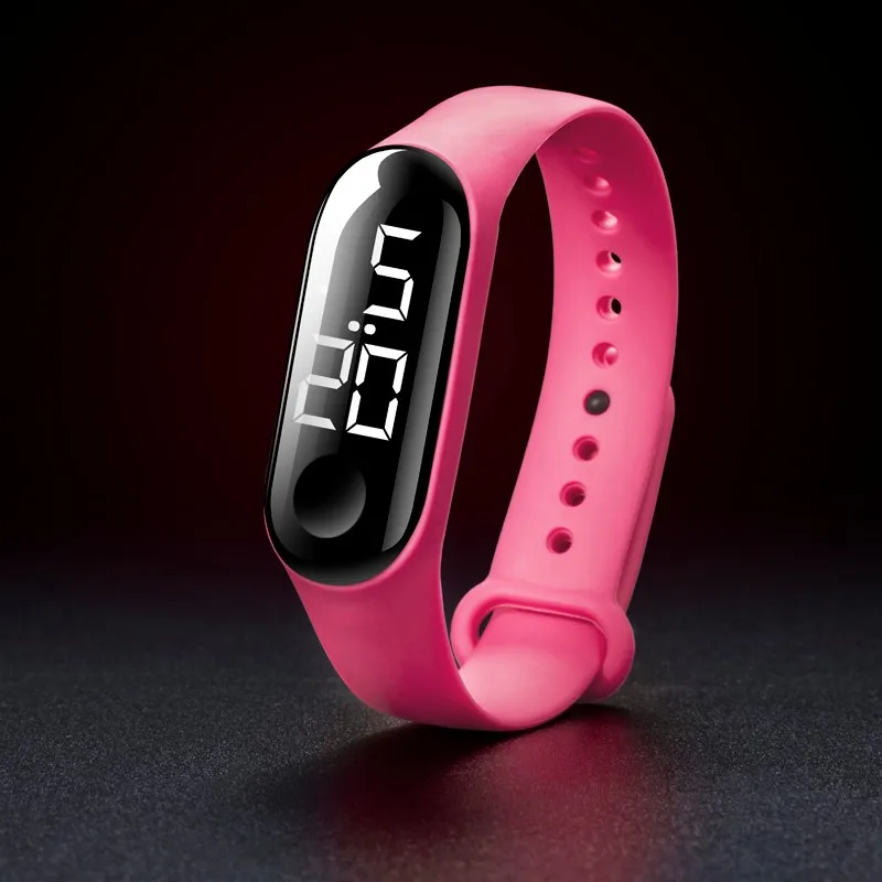 Светодиодный силиконовый браслет relogio feminino, спортивные светящиеся часы, модные водонепроницаемые часы с сенсорным экраном, цифровые наручные часы