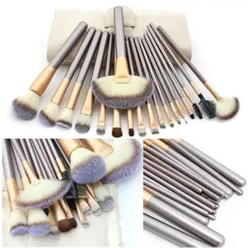 

Makeup Brushes, 18PCS Professional Beauty Premium Synthetic Foundation Powder Makeup Brushes Sets, Champagne