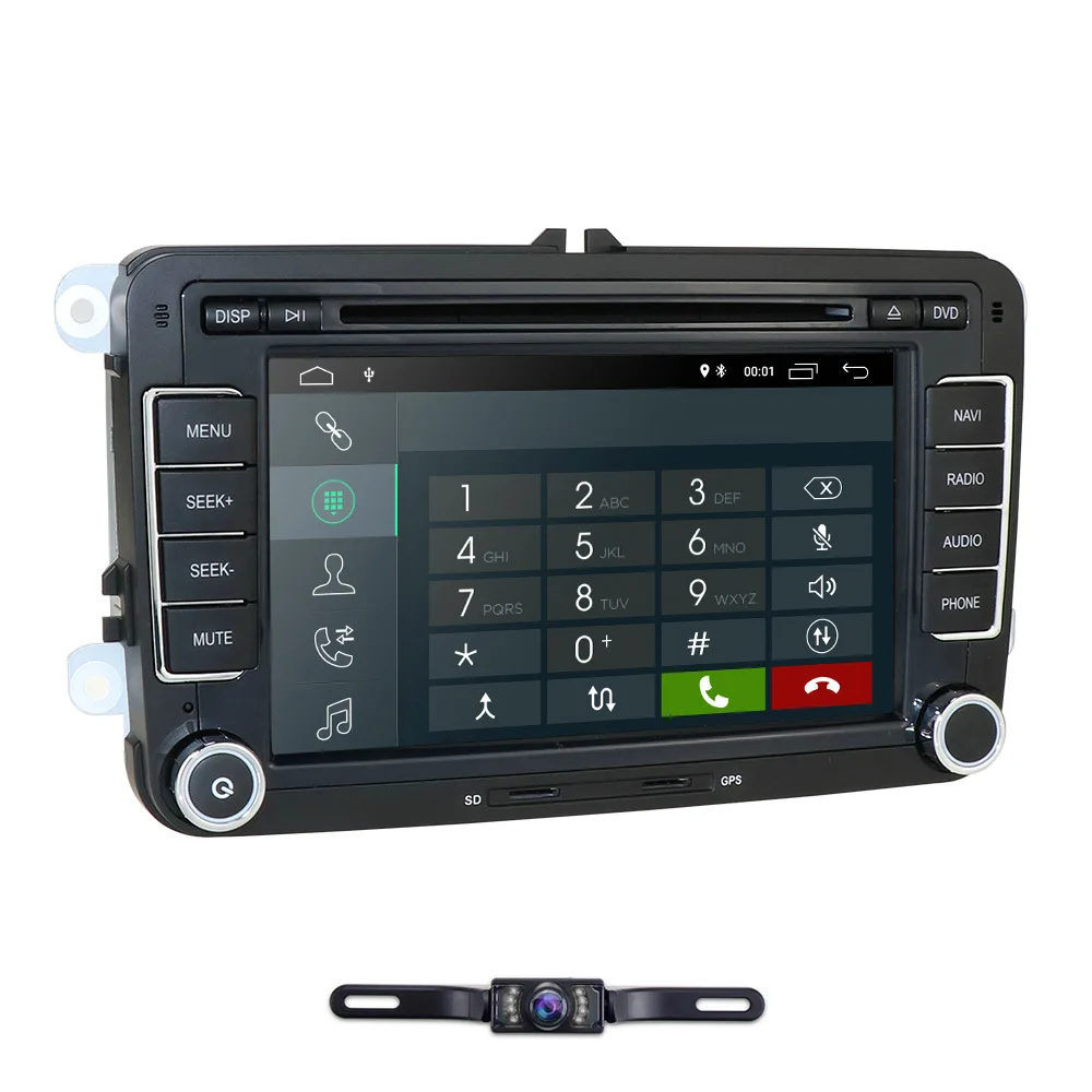 Автомобильный мультимедийный плеер Android 9 gps 2 Din для VW/Golf/Tiguan/Skoda/Fabia/Rapid/Seat/Leon Canbus Automotivo DVD Радио DSP