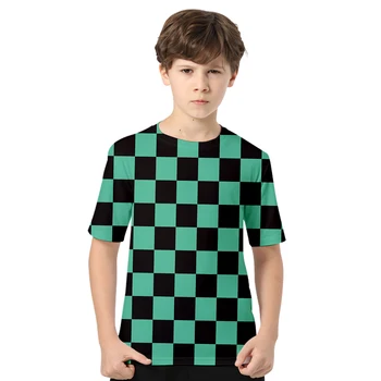 

Frdun Tommy Demon Slayer: Kimetsu no Yaiba 3D print t-shirt Boy/girl Casual Children Short Sleeve t shirt children's clothing
