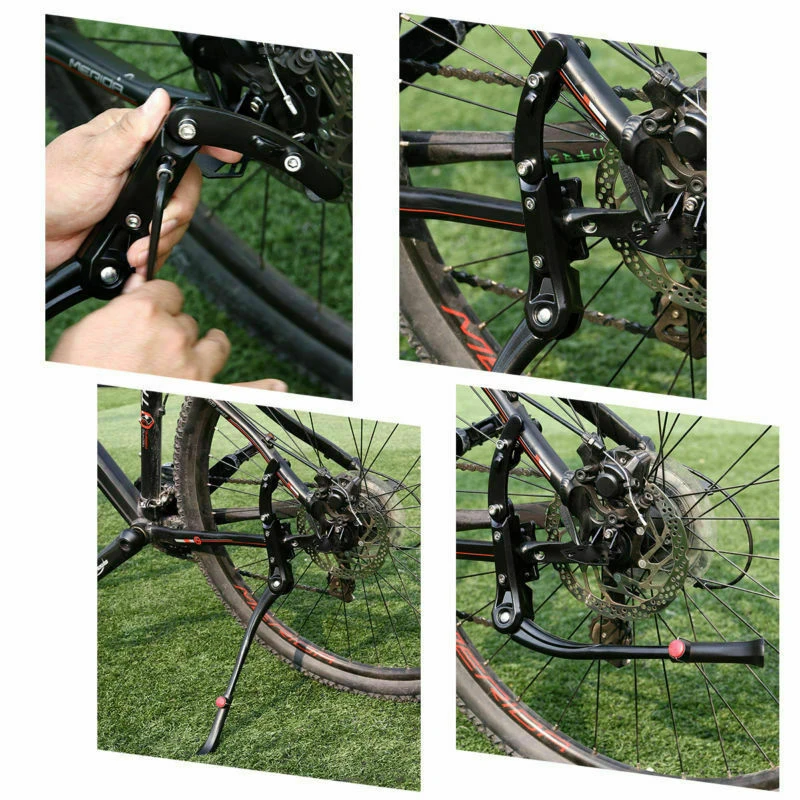 Велосипедный кик-стенд MTB дорожный велосипед подставка алюминиевый сплав велосипедный держатель Регулируемый Черный Горный велосипед велосипедная Задняя опора