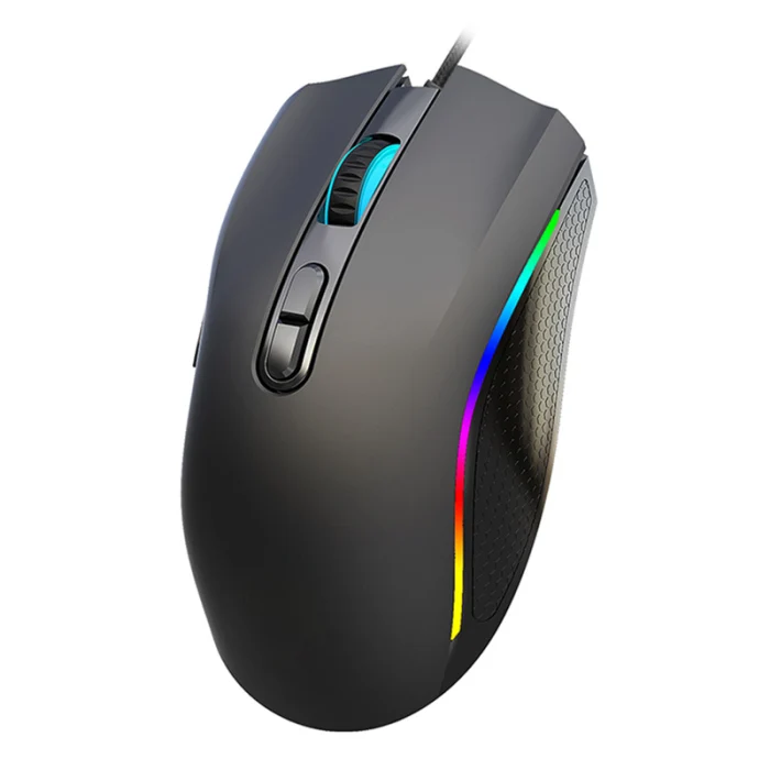 Светящаяся игровая мышь Проводная USB оптическая компьютерная мышь 7 программируемых клавиш JHP-лучший