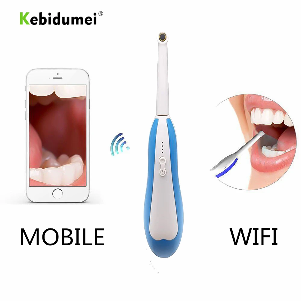 

kebidumei WiFi Wireless Dental Camera HD Intraoral Endoscope LED Light Inspection for Dentist Oral Real-time Video Dental Tools