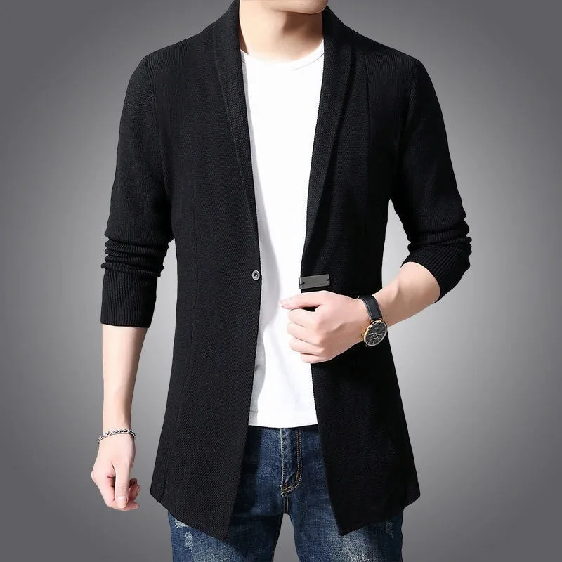 

Autumn 2020 new men's sweater Chinese style personality handsome cardigan sweater jacket to keep warm warm fashion street style