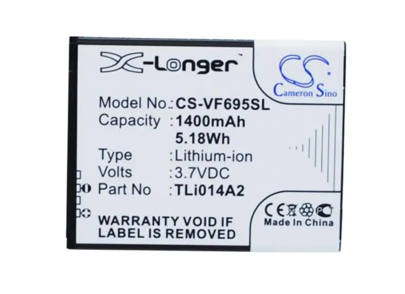 Cameron sino 1400 мА/ч, батарея для VODAFONE 785 типо смарт 4 мини First 6 Мини V695 VF575 VF-575 VF-695 VF785 VF-785 VF-V695