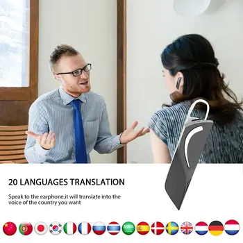 

Intelligent 20 Languages Translator earphoneV5.0 Instant translator earphonesmart Wireless bluetooth Headset Dropshipping