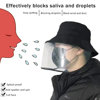 

Multi-function Protective Cap Eye Protection Anti-fog Windproof Hat Anti-saliva Face Cover Cap dust washable protective mask