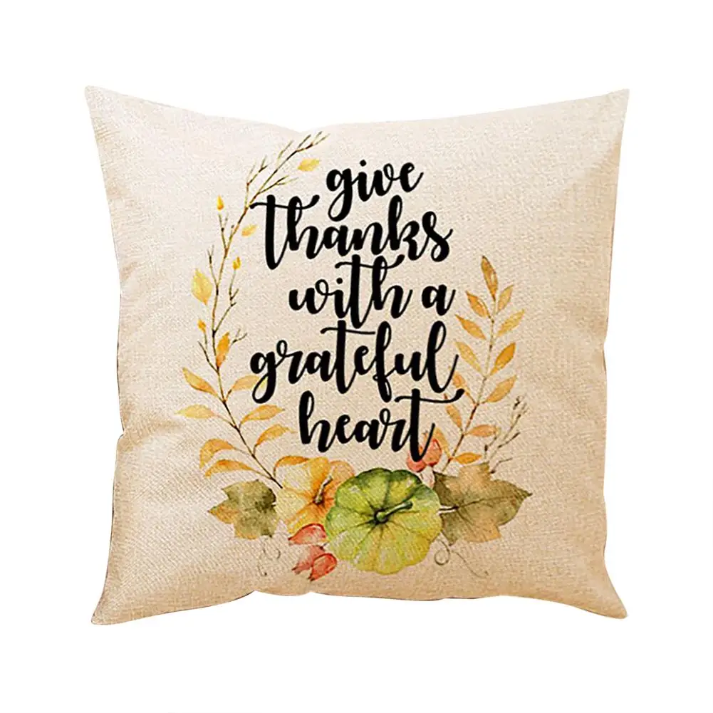 45*45 см Funda Cojin Happy Fall Yall Подушка с изображением тыквы наволочка Kussenhoes наволочка диван домашнее украшение на День Благодарения аксессуары
