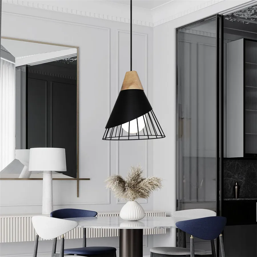Lampadario a Testa Singola E27, Lampada a Sospensione in