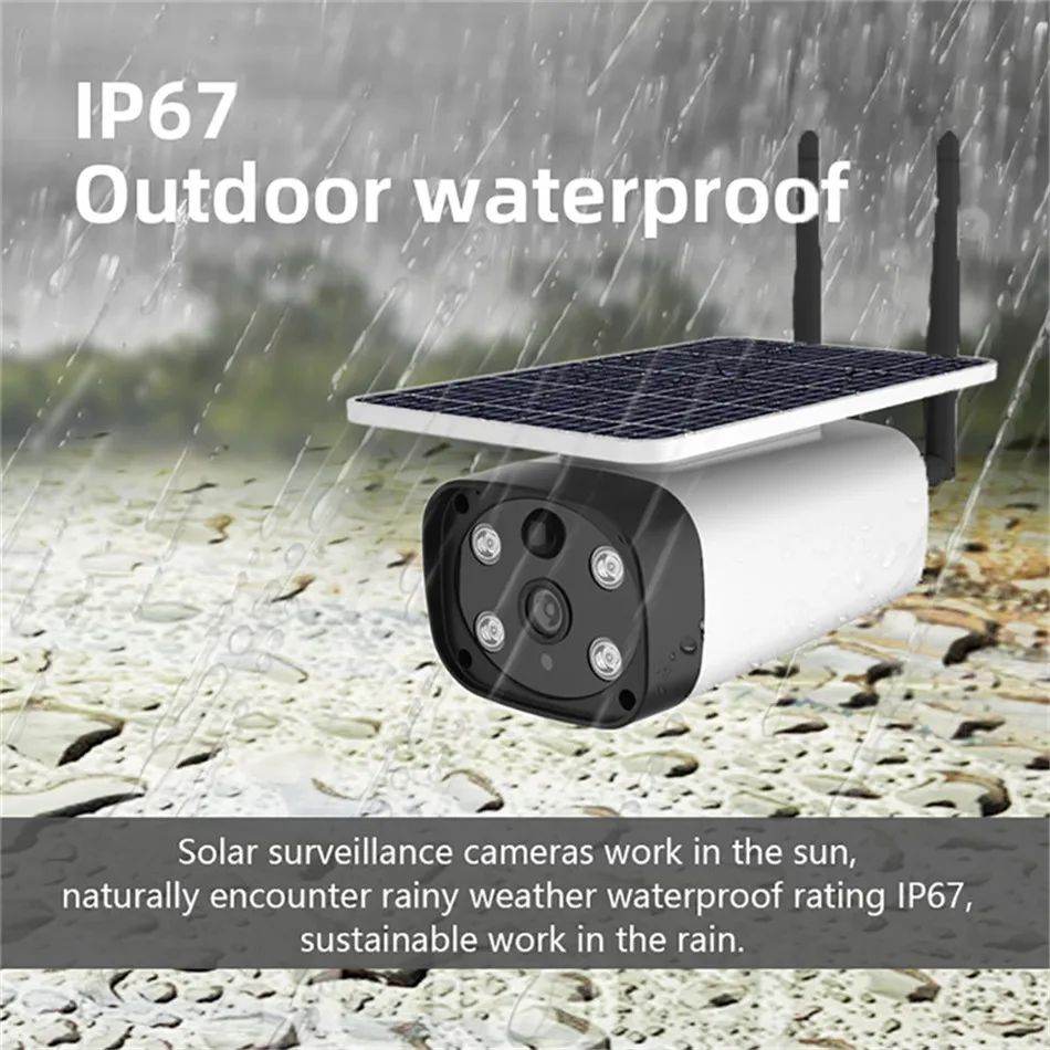 

FISTAK Outdoor IP 1080P Camera Solar Battery Power Low Power Consumption Monitoring Camera Remote View WiFi Waterproof Camera