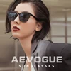 AEVOGUE New Women Retro Outdoor Polarized Sunglasses Transparent Korean Round Fashion Driving Sun Glasses Unisex UV400 AE0850 ► Photo 3/6