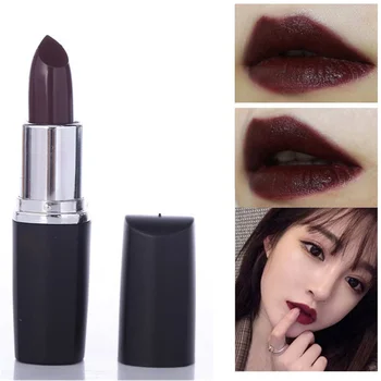 

8 Colors Waterproof Lipstick Vampire Style Cosmetic Matte Lip Stick Long Lasting Batom Matte Gold Black Lipstick TSLM1