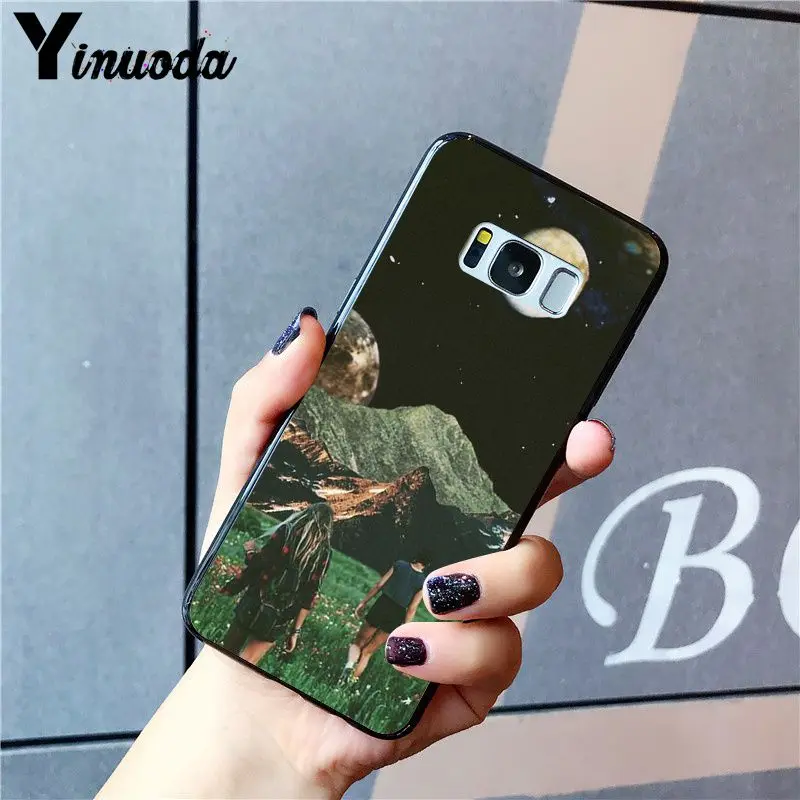 Great Trippy Art aesthetic Space astronaut Moon Girl