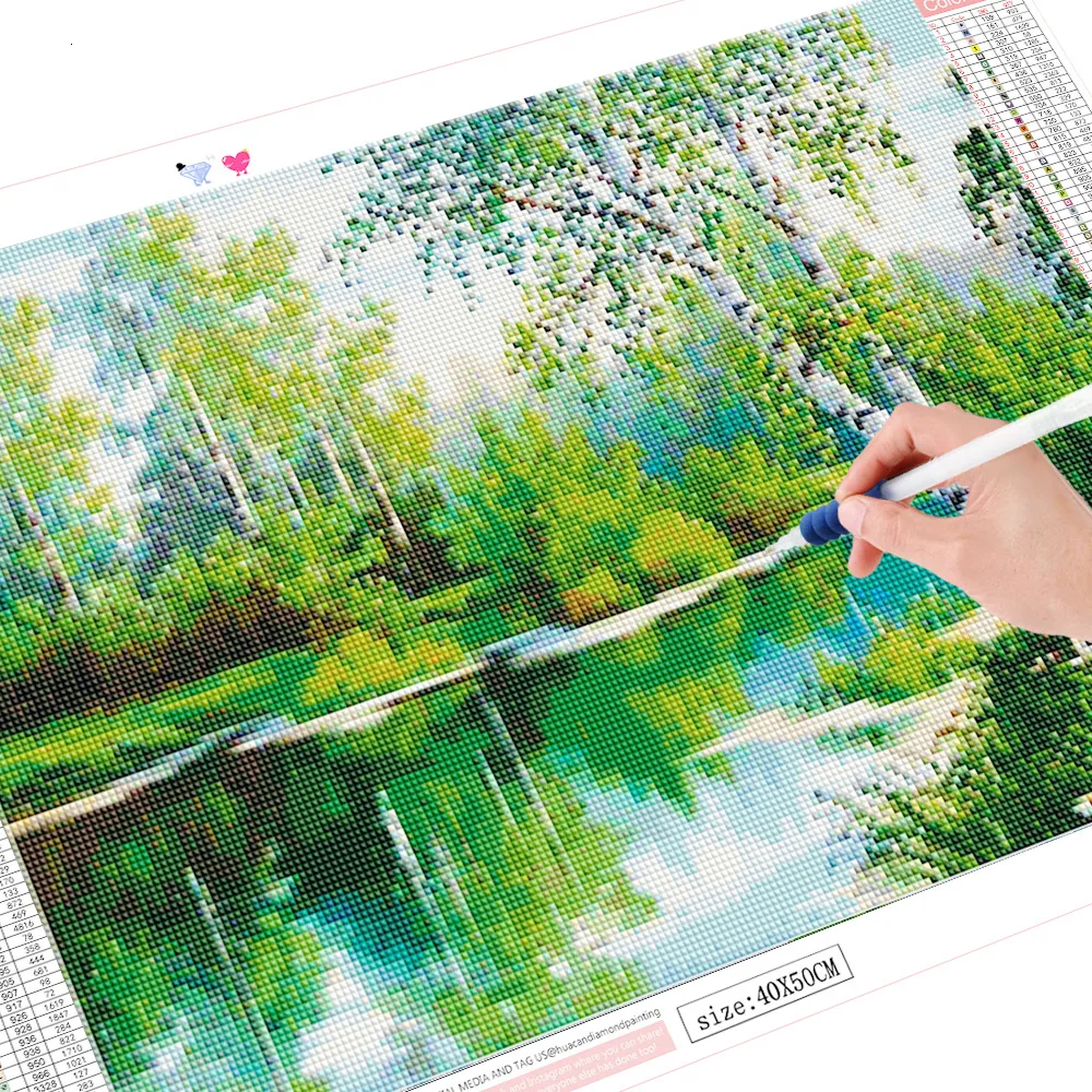 haucan DIY 5D алмазная живописи дерево шитья судов подарок полной площади мозаики
